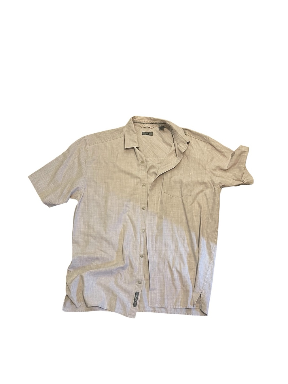 REI Short Sleeve Button-Down Shirt in Light Beige